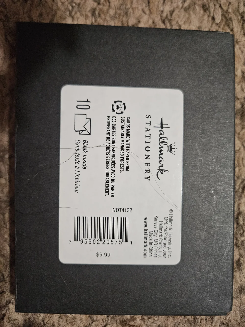 Hallmark Black and White Stationery Set